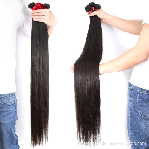 Virgin Cuticle Aligned Hair Wholesale Unprocessed Raw Straight Human Hair Bundles Peruvian Hair Weave Bundles Cheap 10a Grade